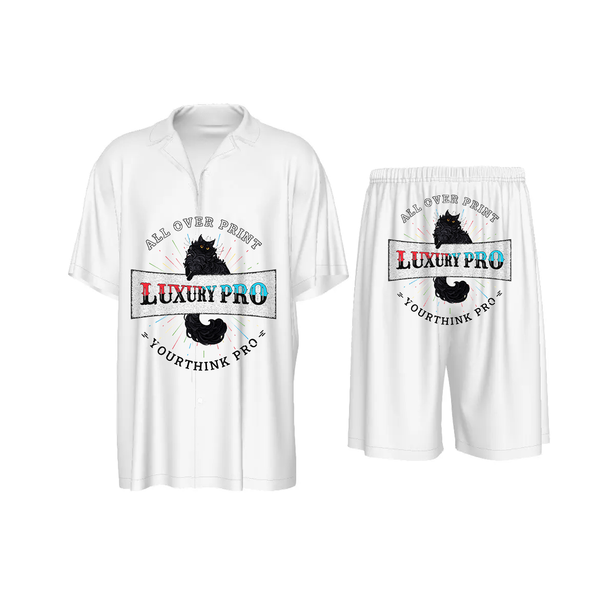 Men's Imitation Silk Shirt Suit