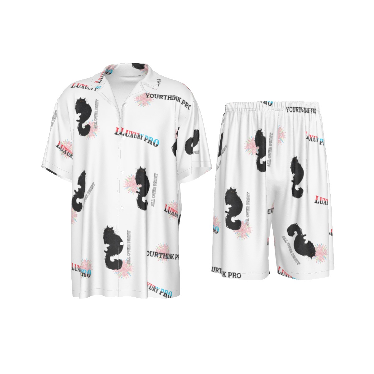 Men's Imitation Silk Shirt Suit