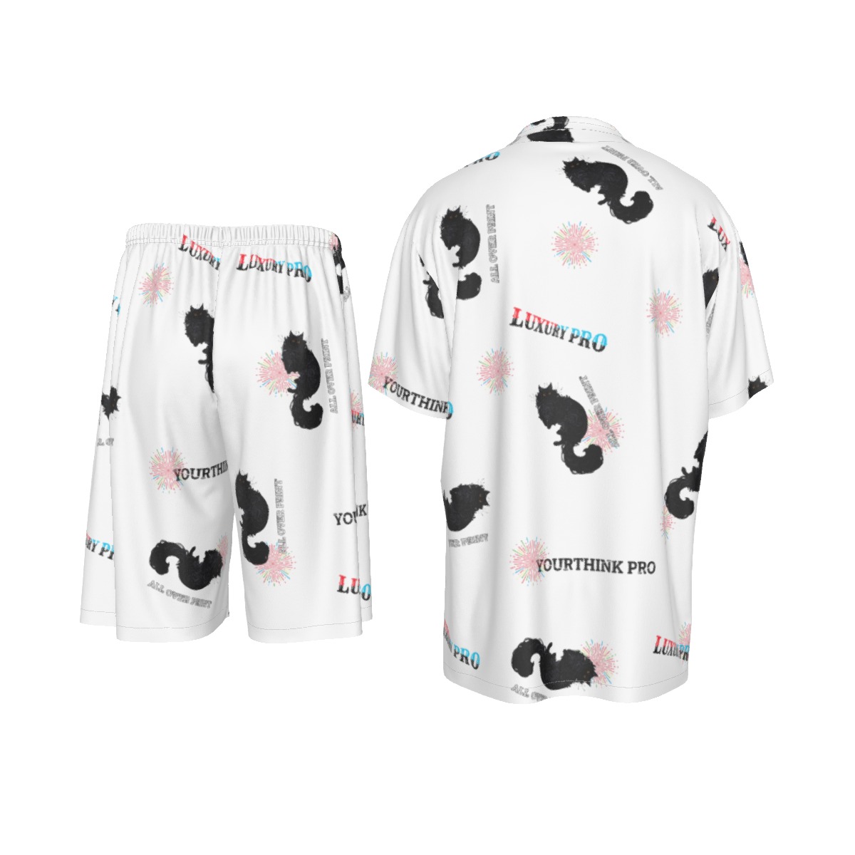 Men's Imitation Silk Shirt Suit