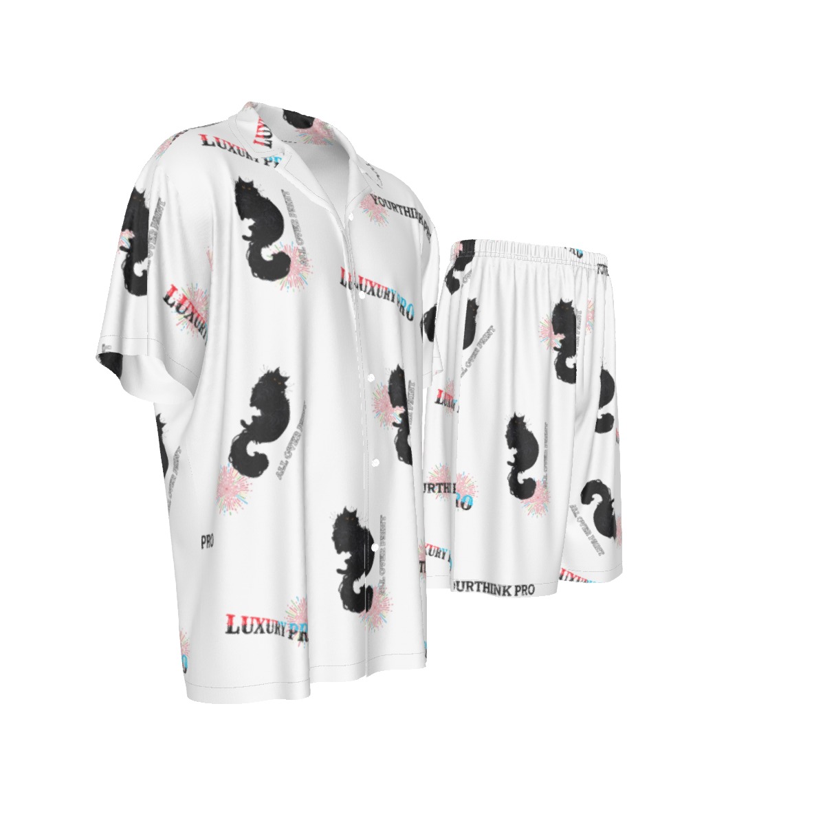 Men's Imitation Silk Shirt Suit