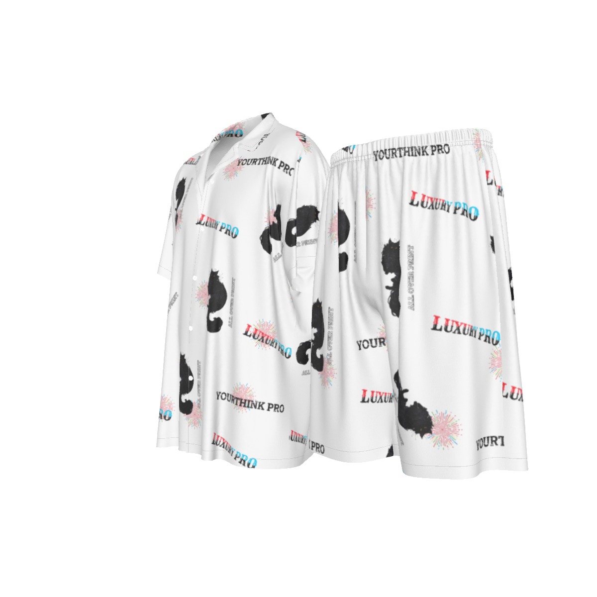 Men's Imitation Silk Shirt Suit