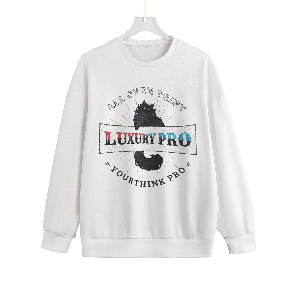 Unisex Drop-shoulder Knitted Fleece Sweater