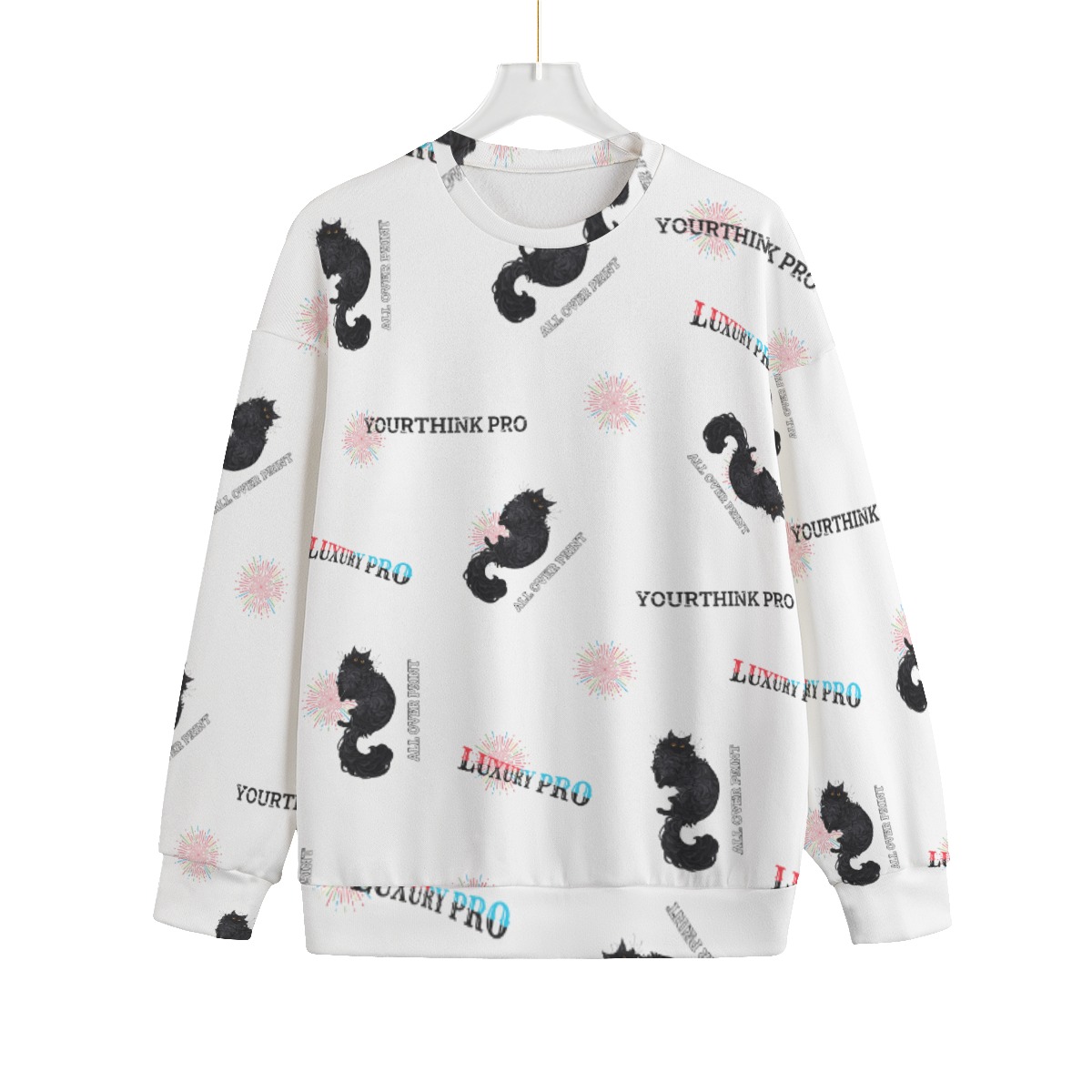 Unisex Drop-shoulder Knitted Fleece Sweater