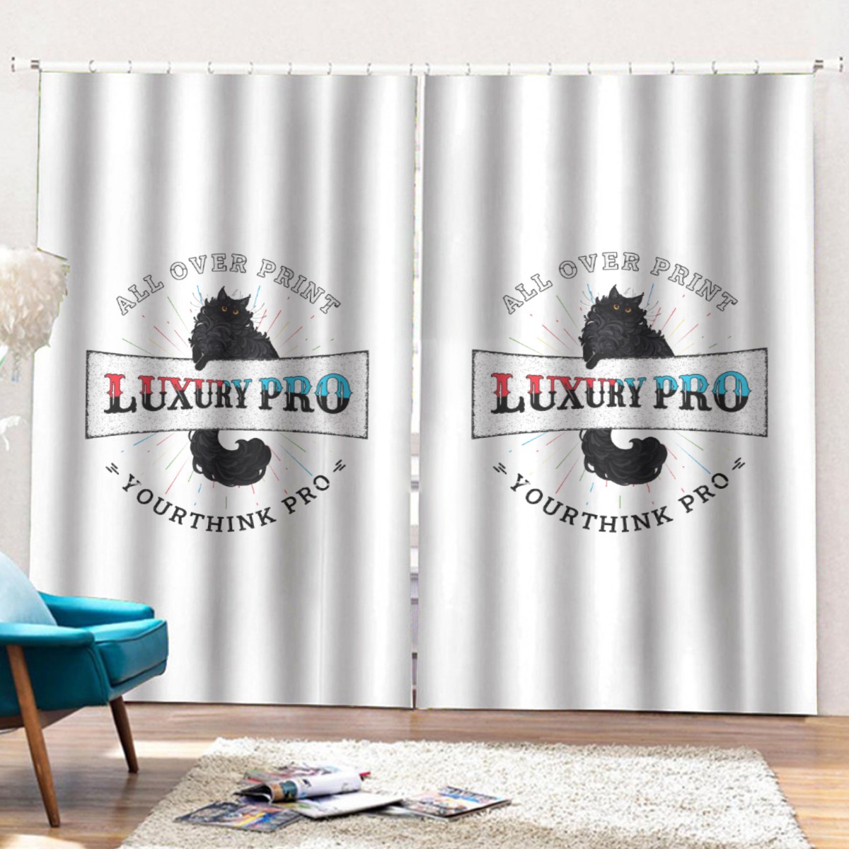 Curtains with Hooks (Large Size)