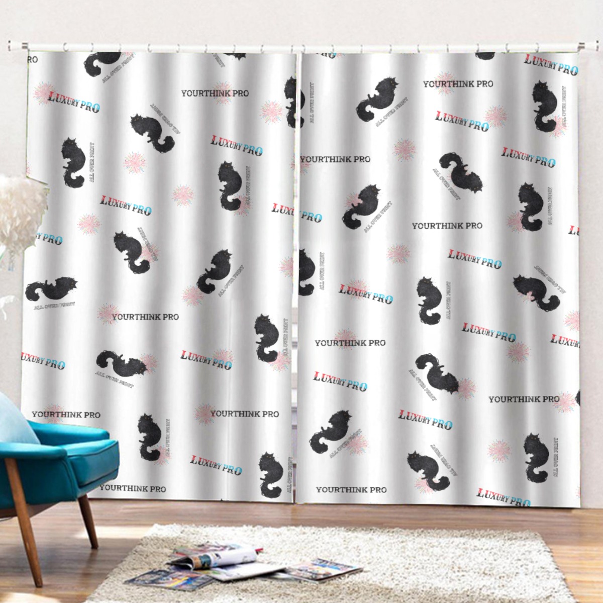 Curtains with Hooks (Large Size)