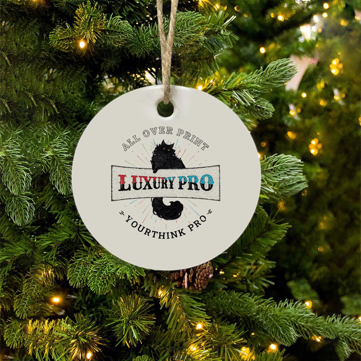 Round Christmas Ceramic Decoration Ornaments