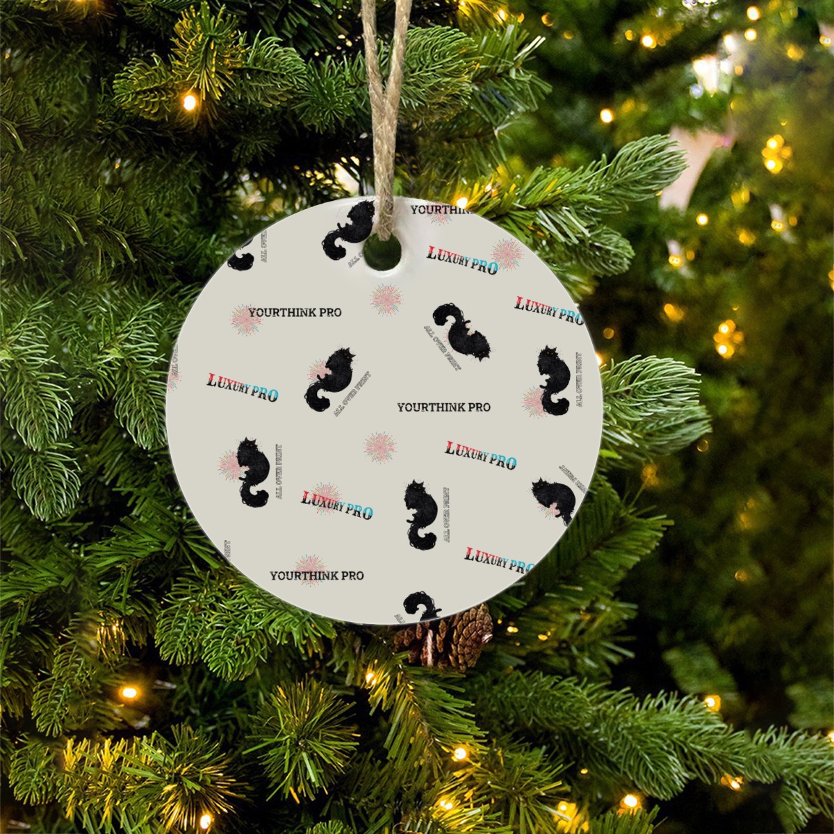 Round Christmas Ceramic Decoration Ornaments