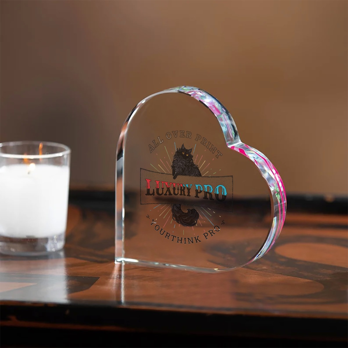 Heart Shaped Acrylic Desktop Ornament