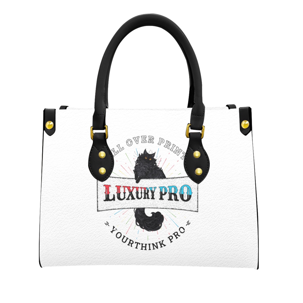 Women's Tote Bag With Black Handle