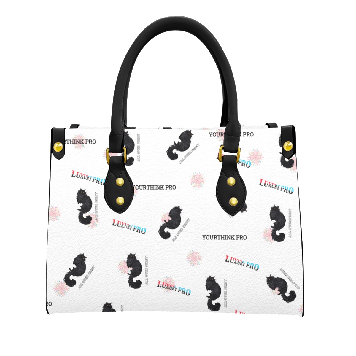 Women's Tote Bag With Black Handle