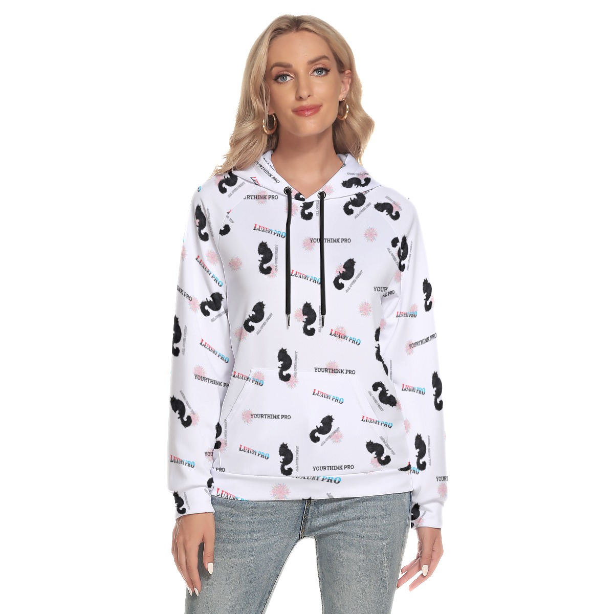 Women's Hoodie With Raglan Sleeve