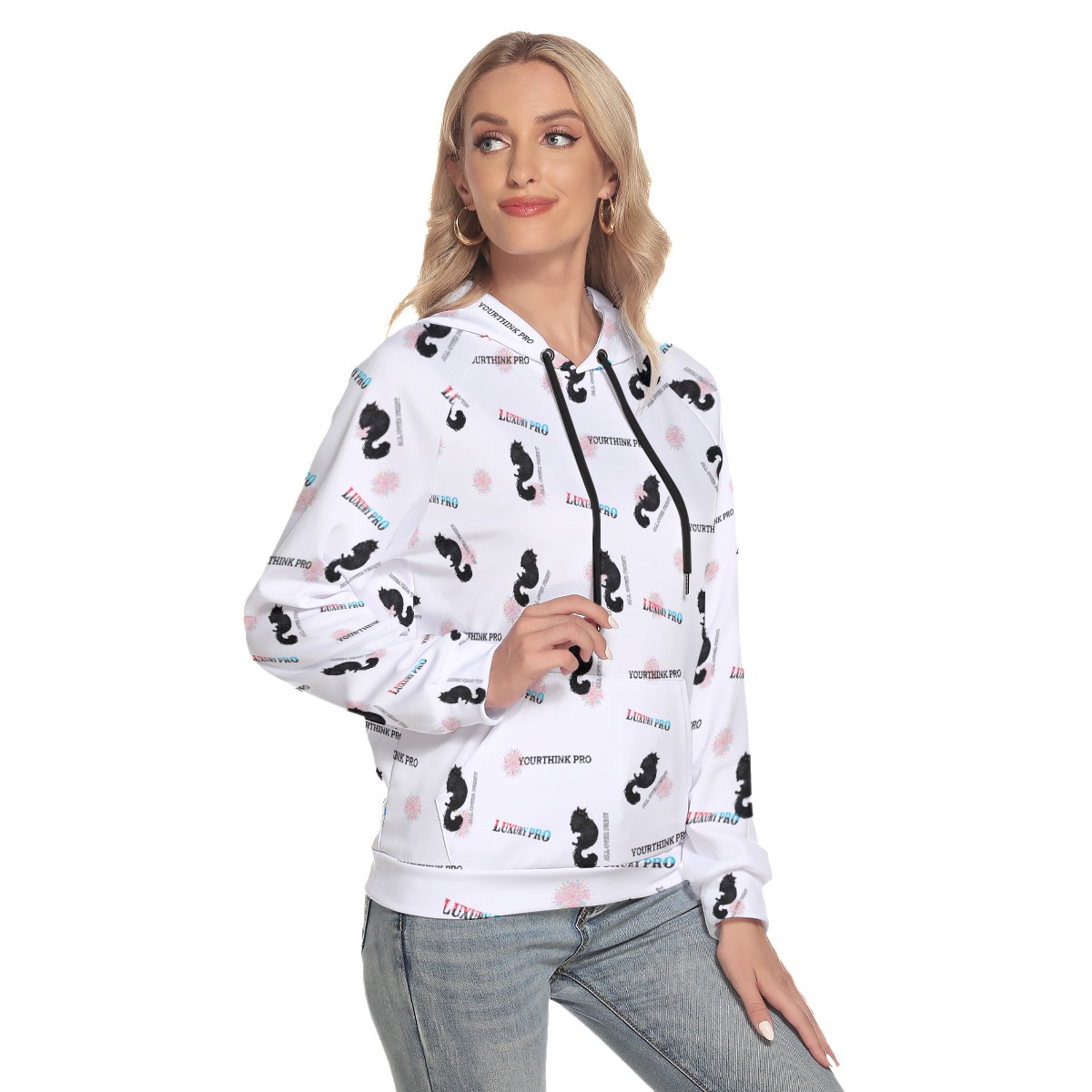 Women's Hoodie With Raglan Sleeve