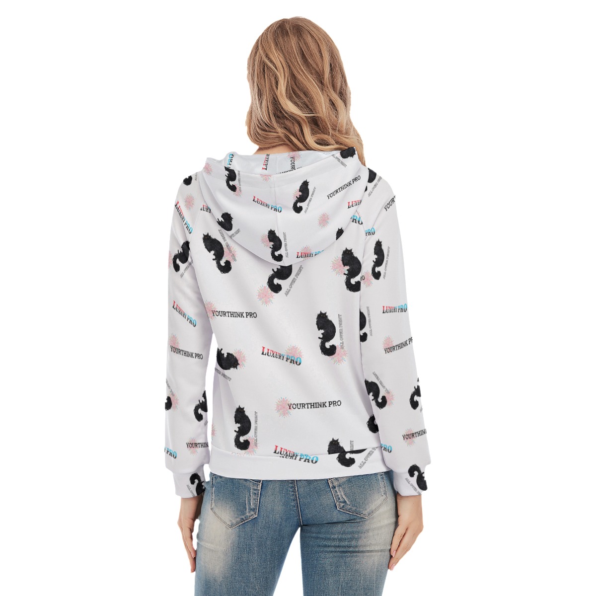 Women's Raglan Sleeve Hoodie With Zipper Closure