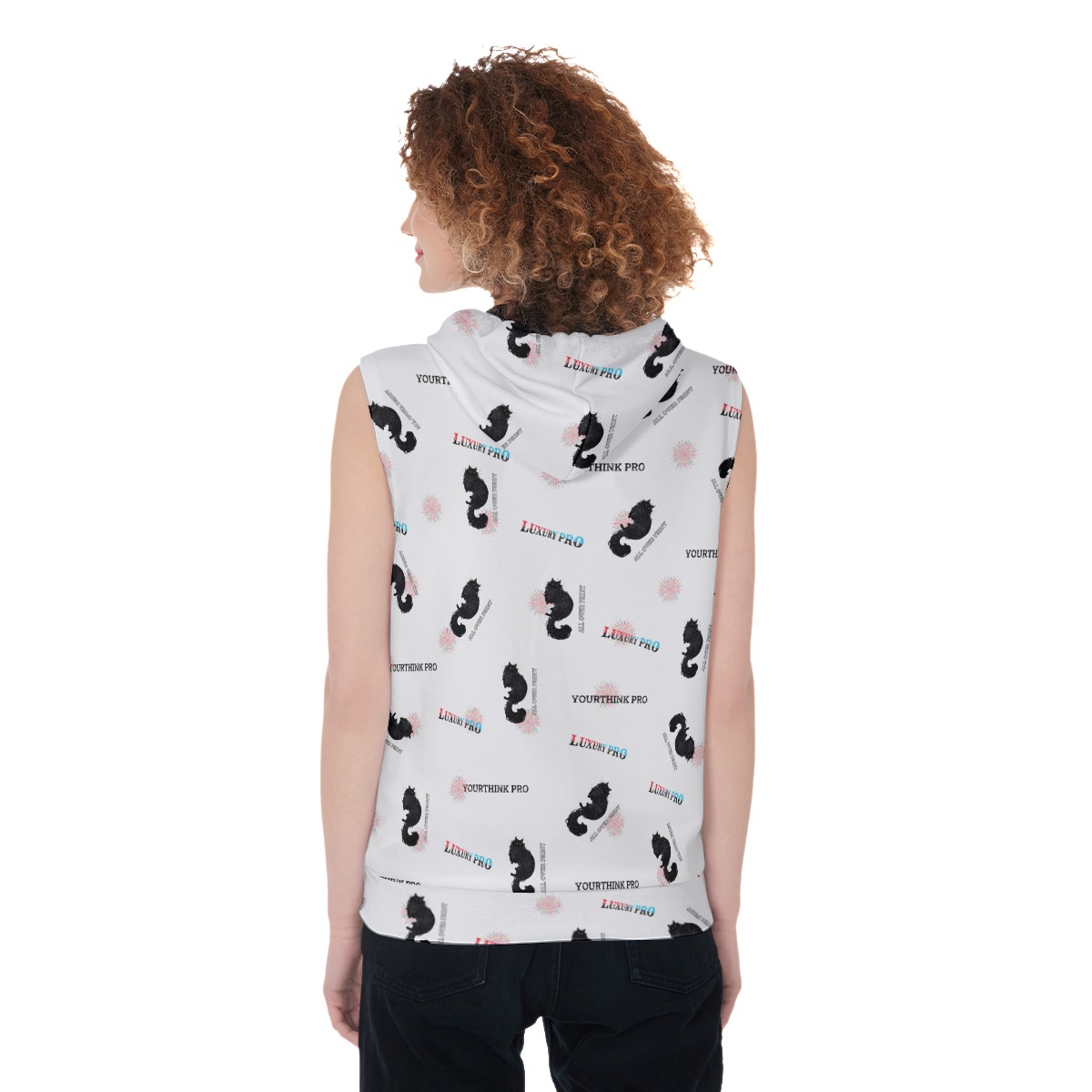 Women's Zip-up Sleeveless Hoodie