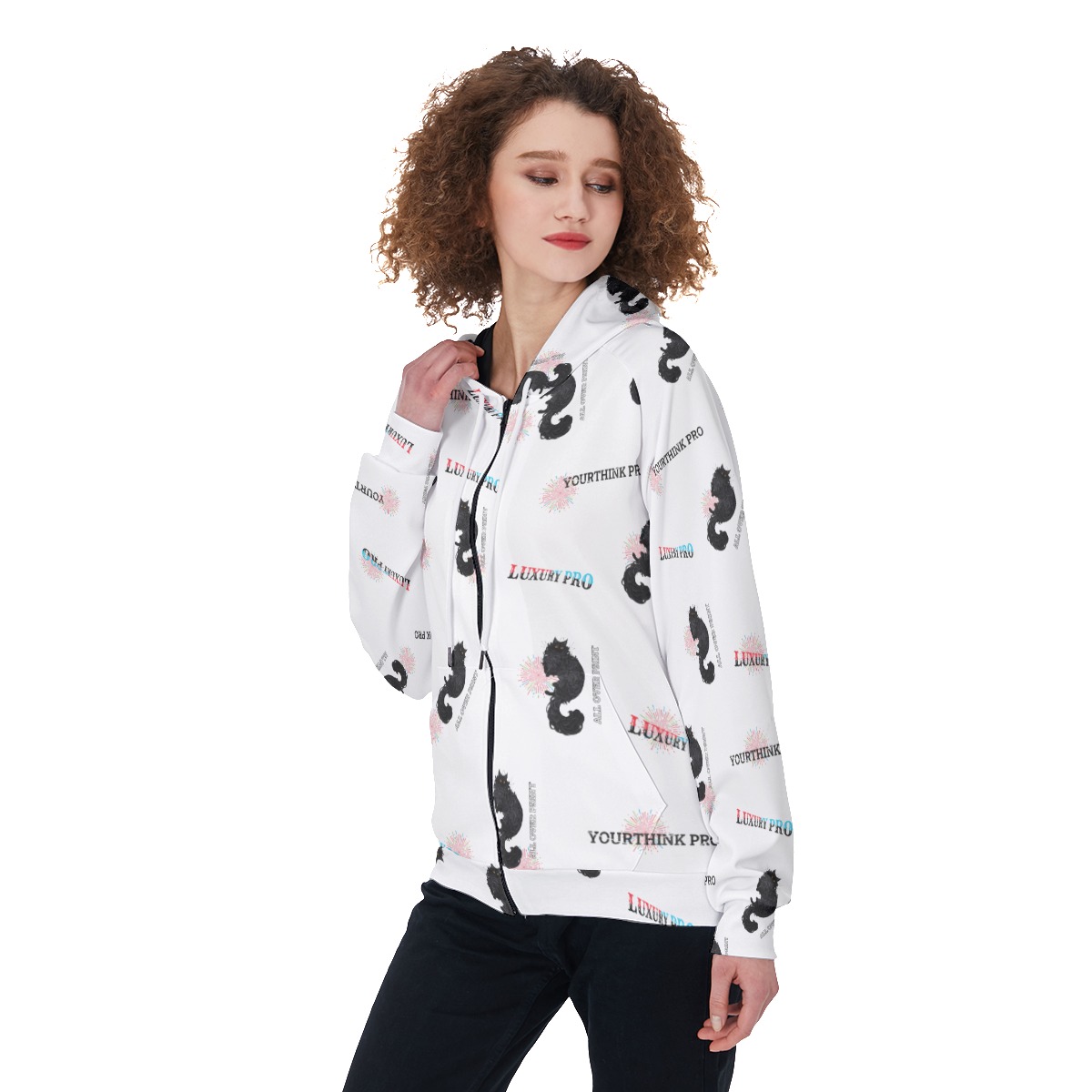 Women's Raglan Zip Up Hoodie