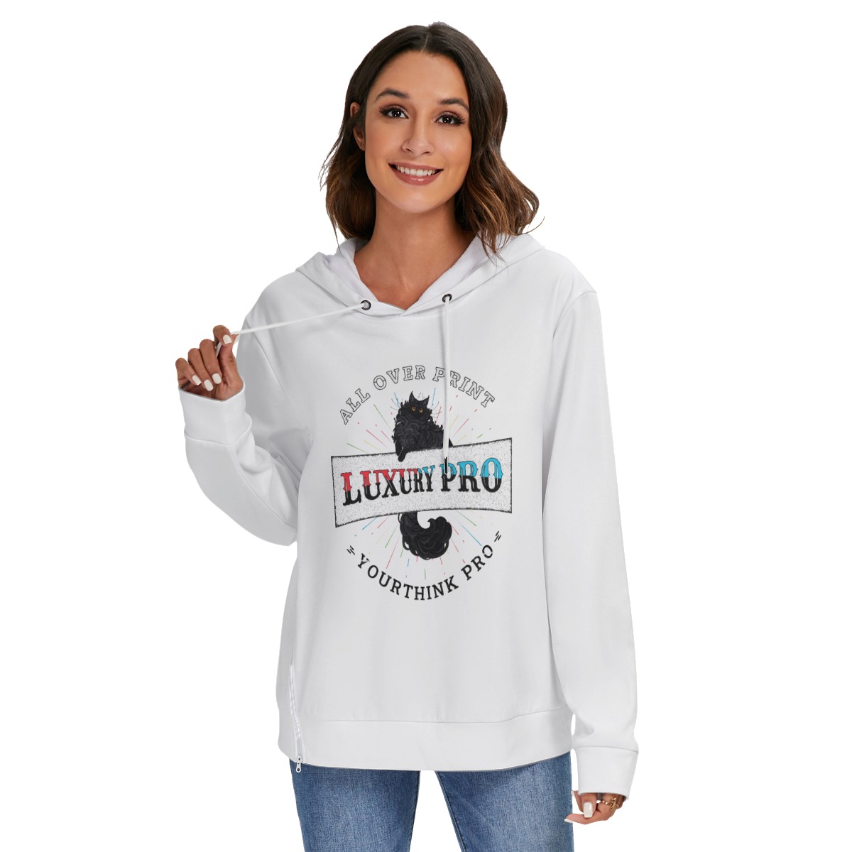 Women's Heavy Fleece Zip-on-the-Side Hoodie