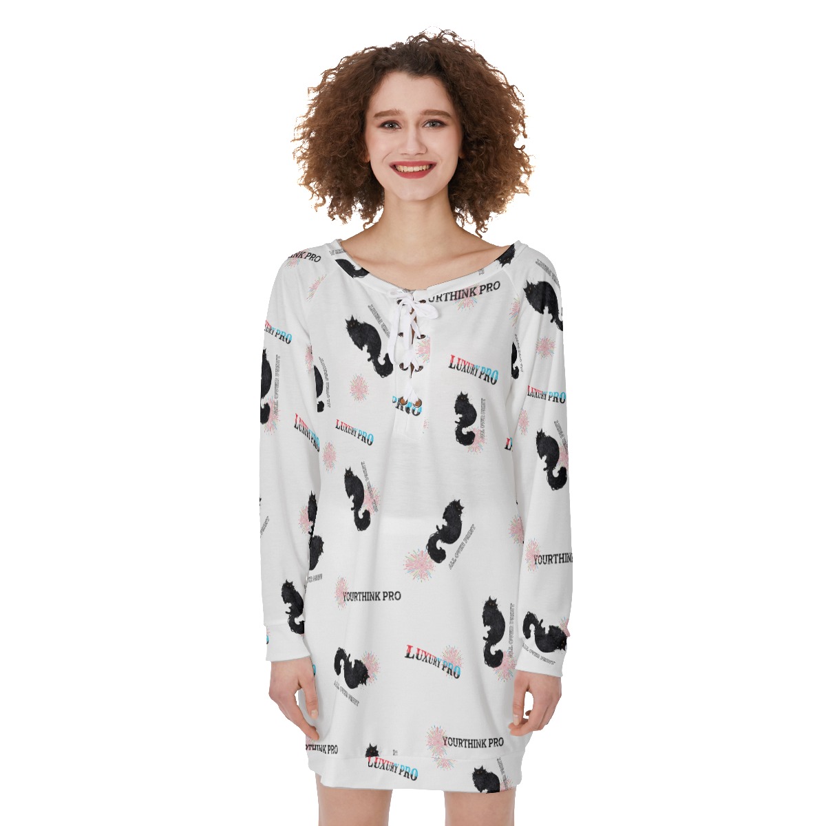 Women's Lace-Up Sweatshirt