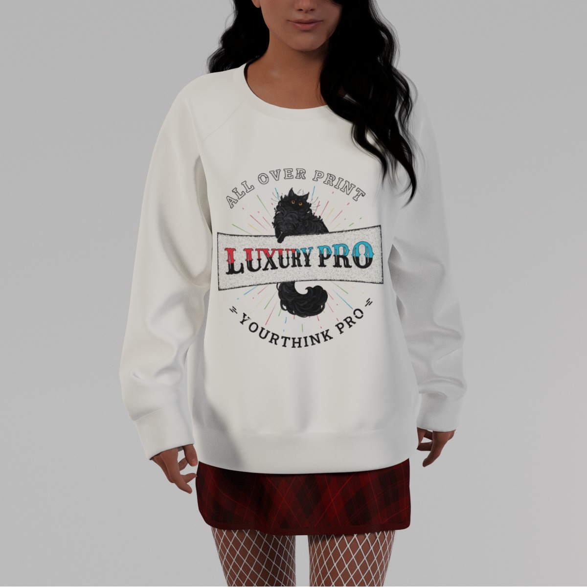 Women's Round Neck Raglan Sleeve Sweatshirt