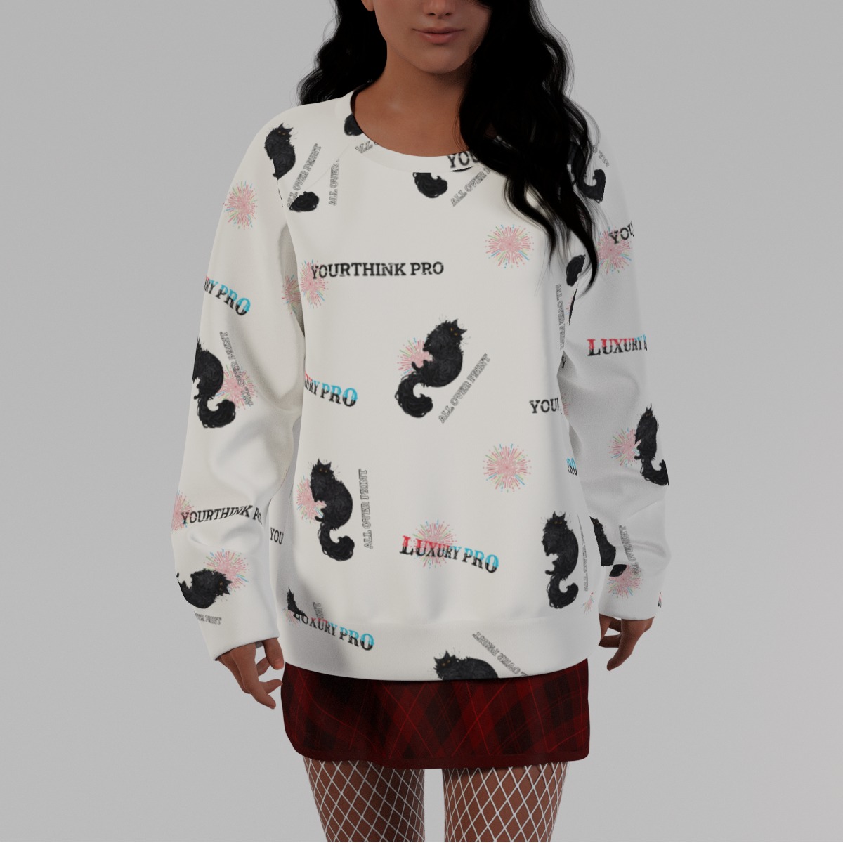 Women's Round Neck Raglan Sleeve Sweatshirt