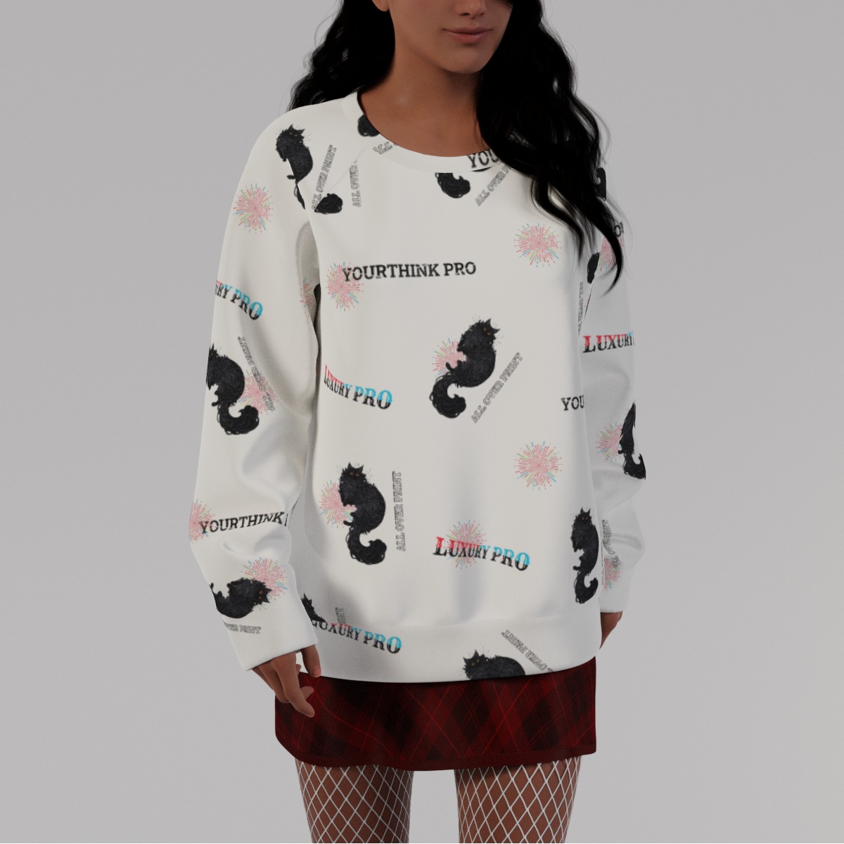 Women's Round Neck Raglan Sleeve Sweatshirt