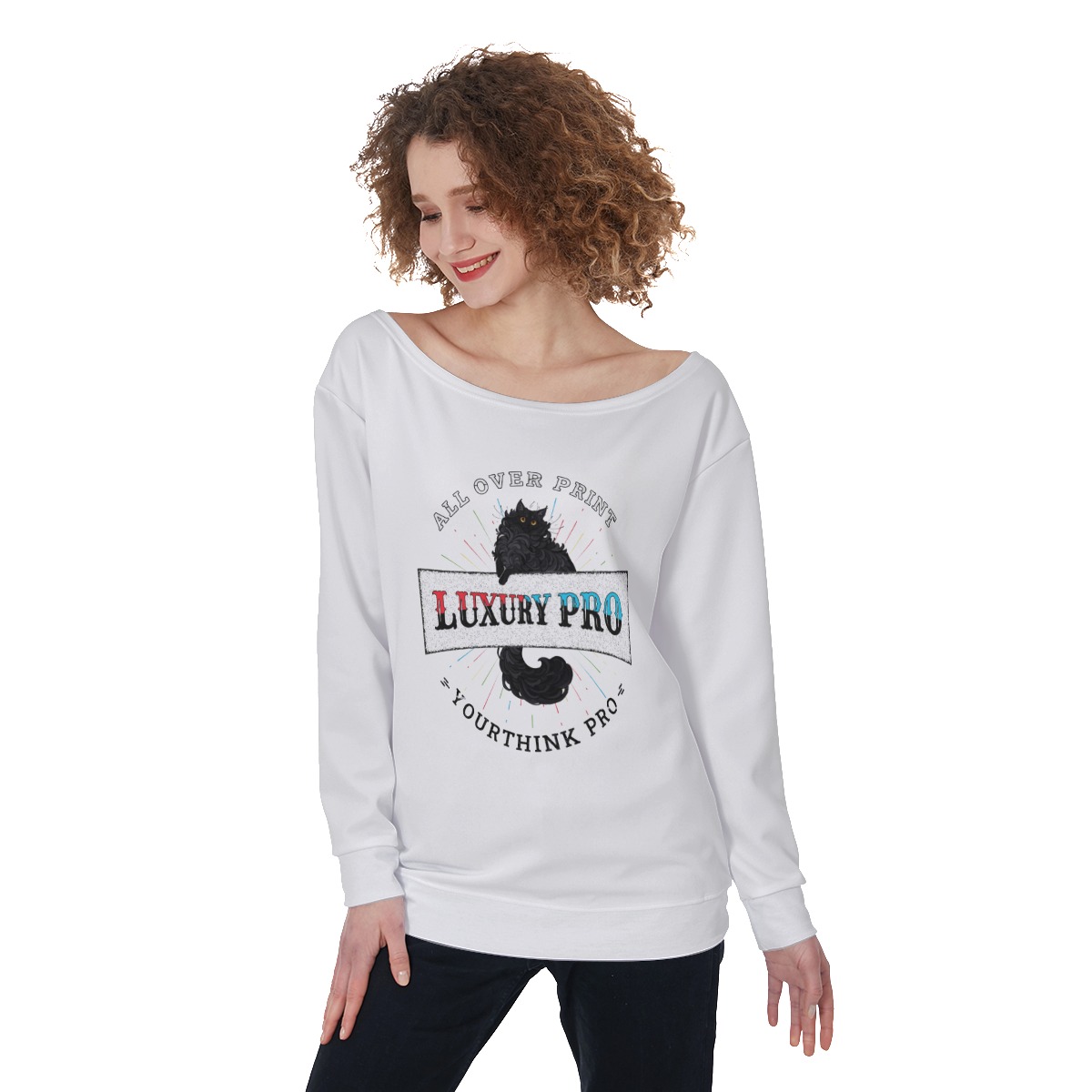 Women's Off-Shoulder Sweatshirt