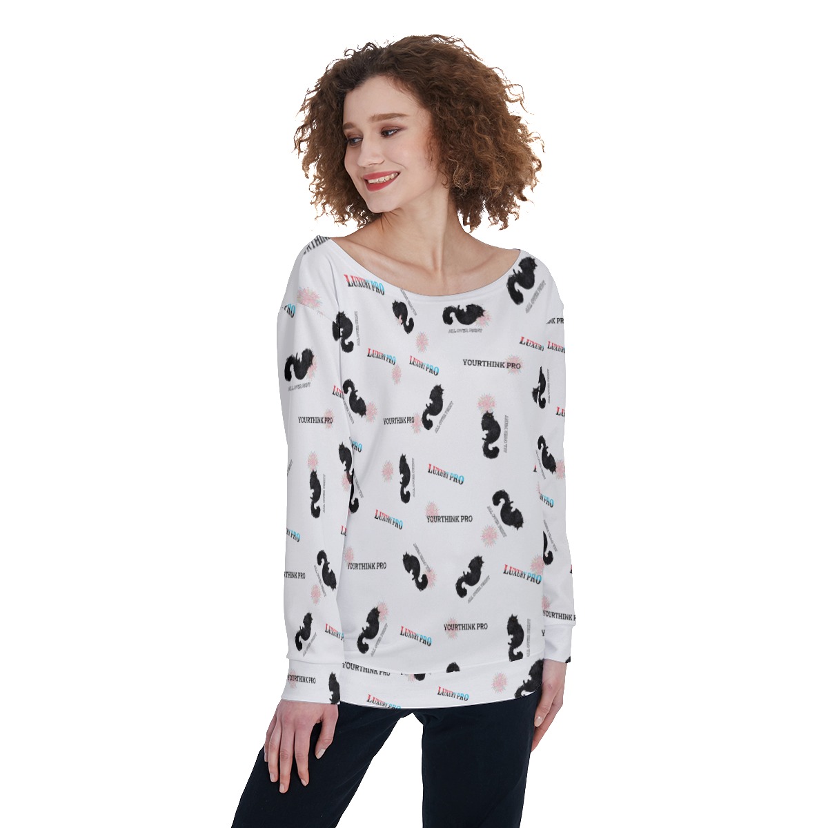 Women's Off-Shoulder Sweatshirt