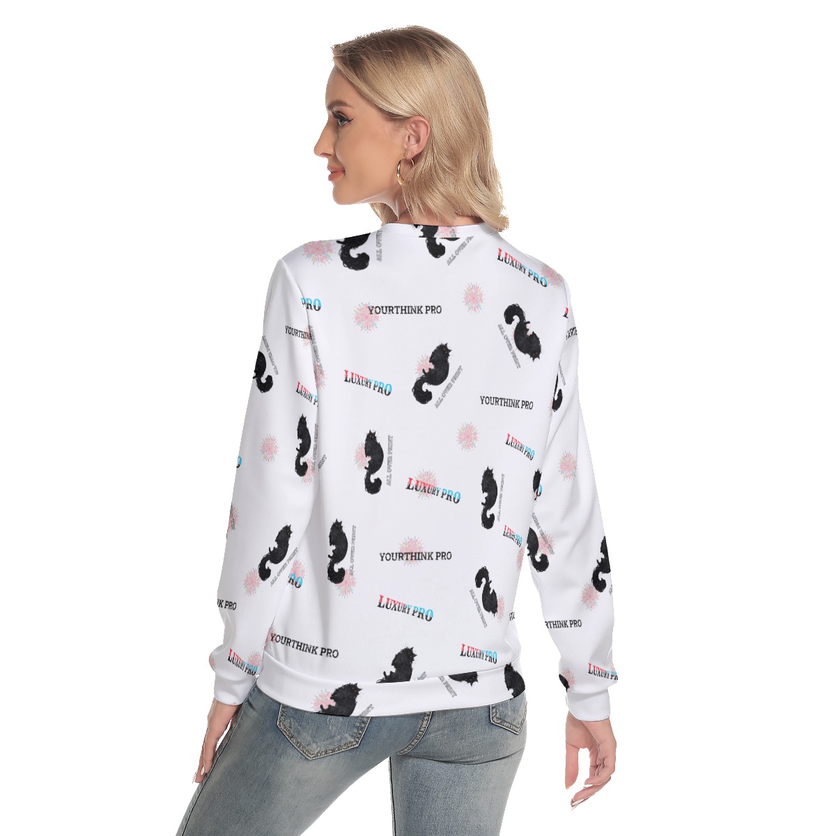 Women's Slim Round Neck Sweatshirt