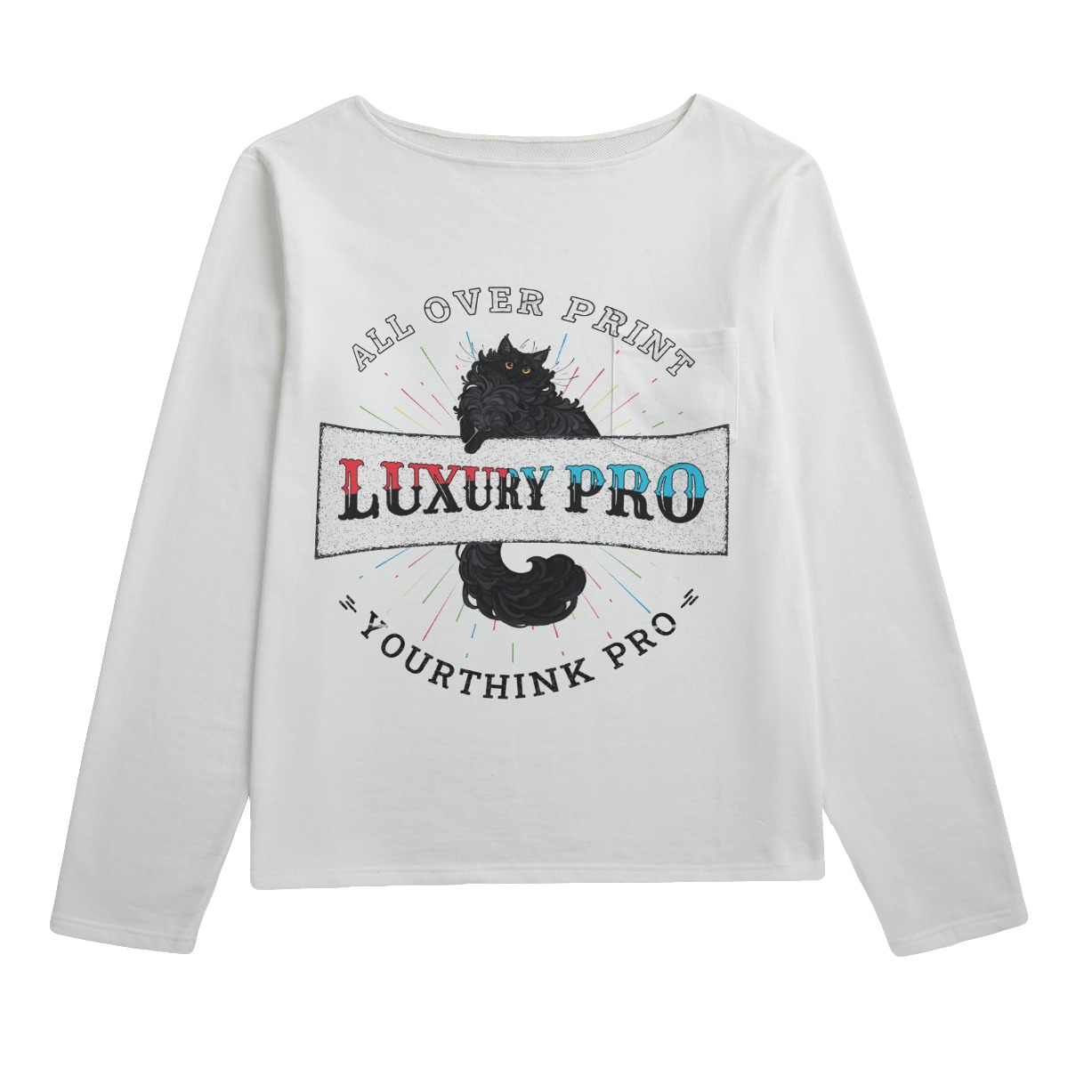 Unisex Boat Neckline Sweatshirt With Chest Pocket | 310GSM Cotton