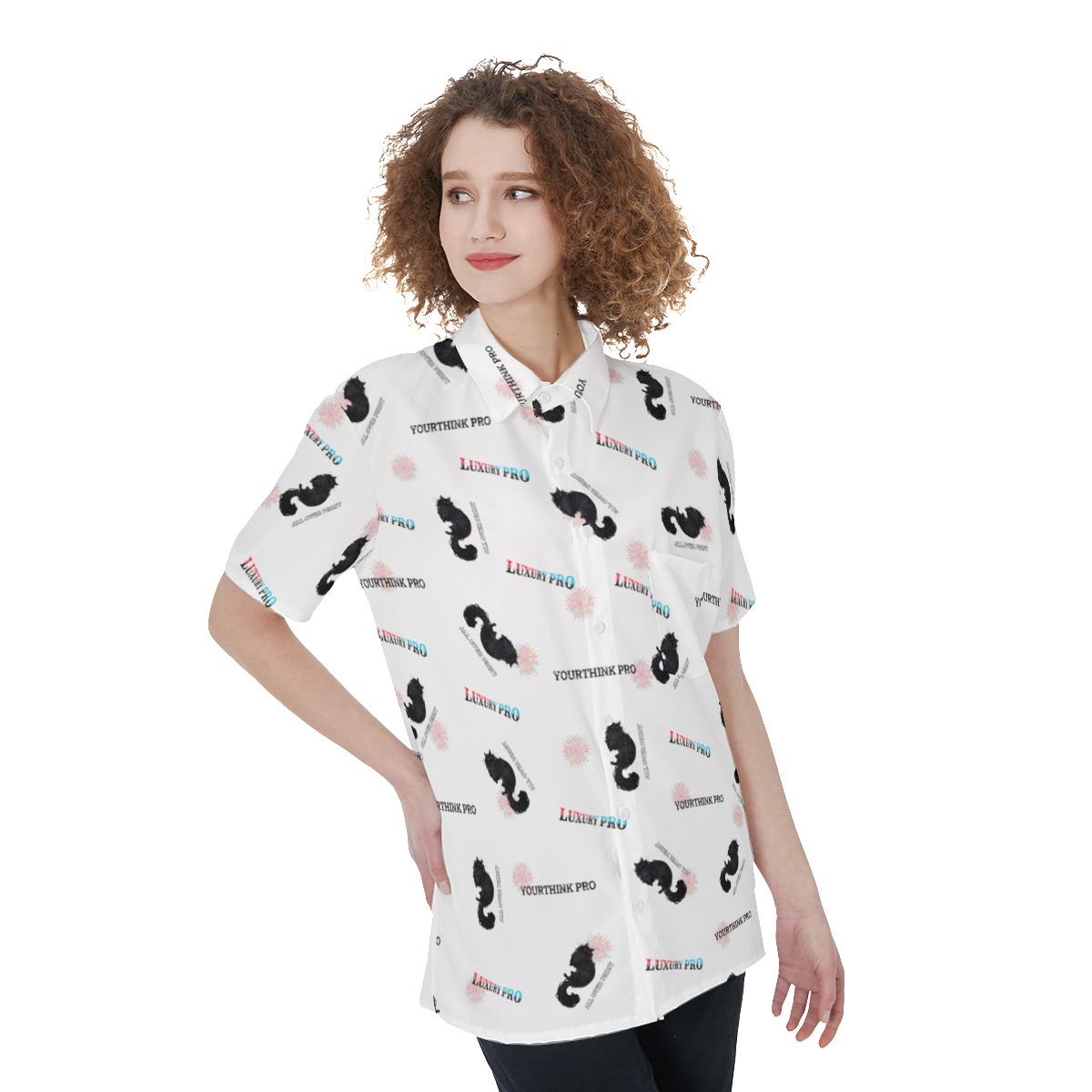 Women's Short Sleeve Shirt With Pocket