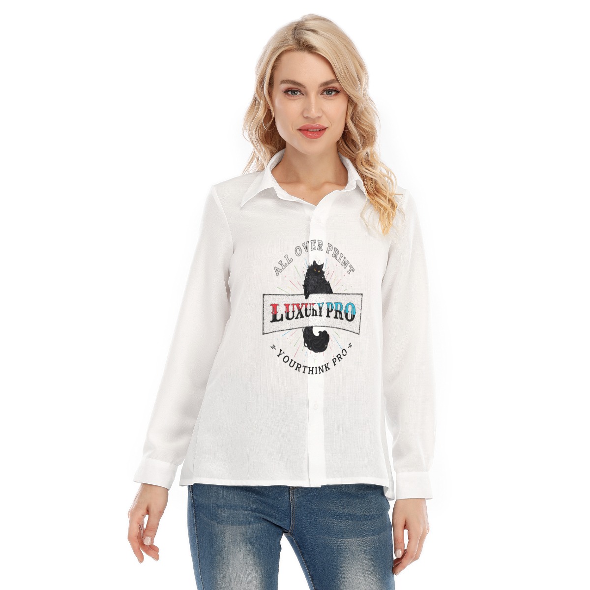 Women's Loose Elastic-Back Shirt