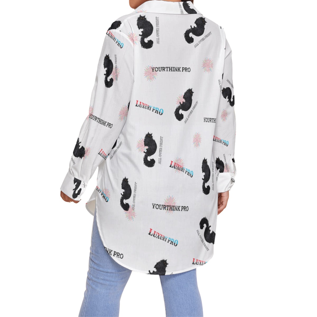 Women's Shirt With Long Sleeve(Plus Size)