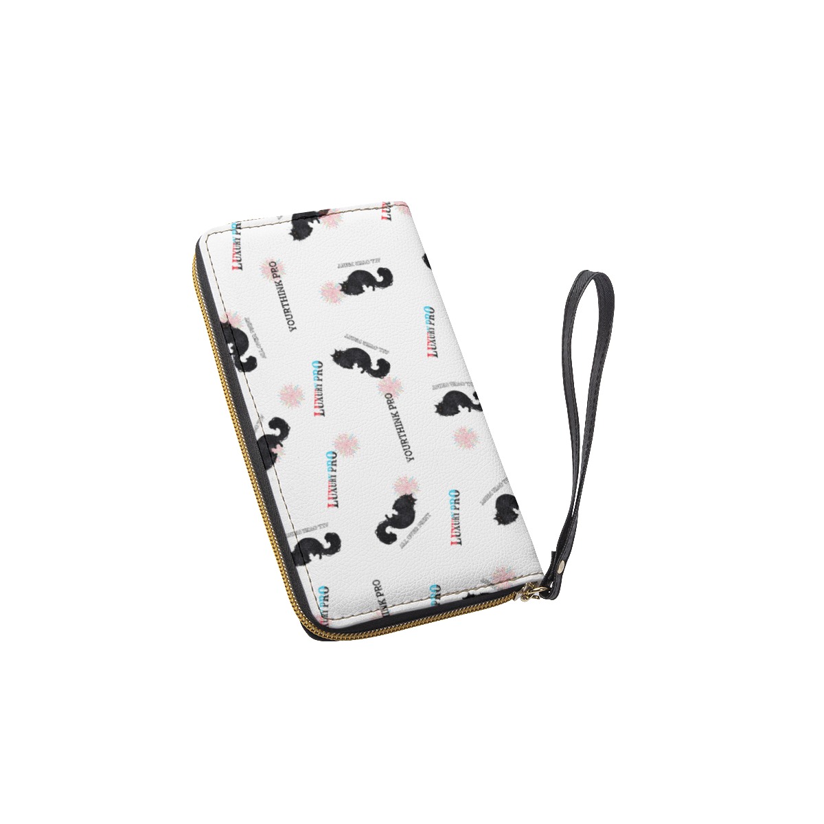 Long Wallet With Black Hand Strap