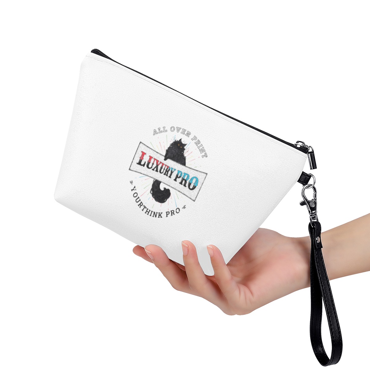 Cosmetic Bag With Black Handle