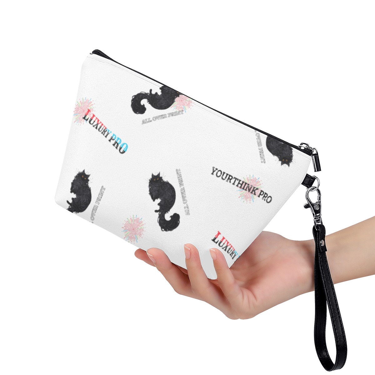 Cosmetic Bag With Black Handle