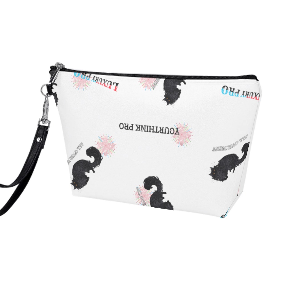 Cosmetic Bag With Black Handle