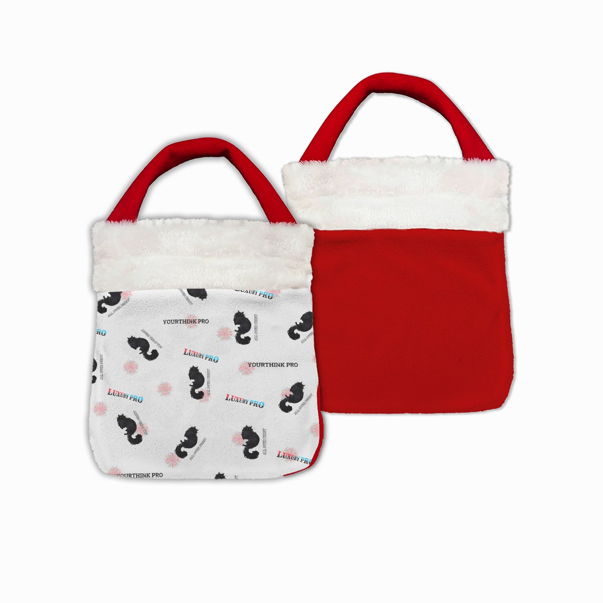 Single-Side Printing Christmas Reticule