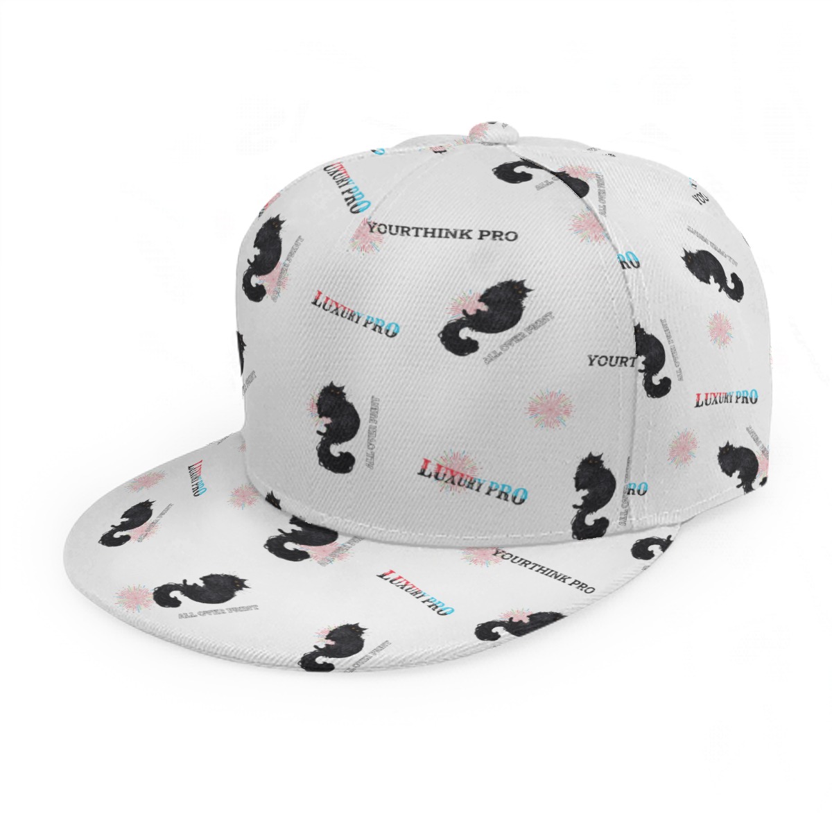 Baseball Cap With Flat Brim