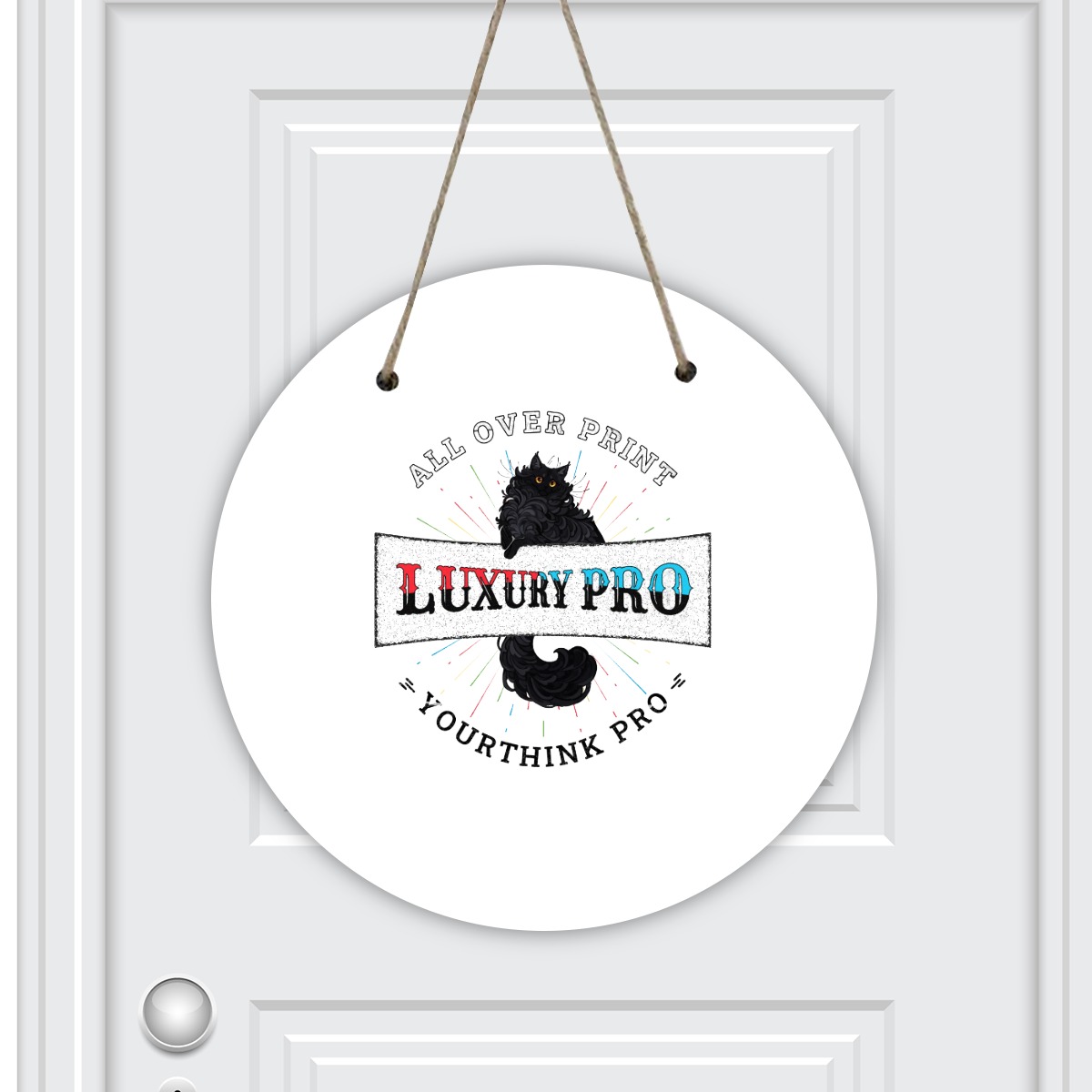 Round House Number Door Hanger