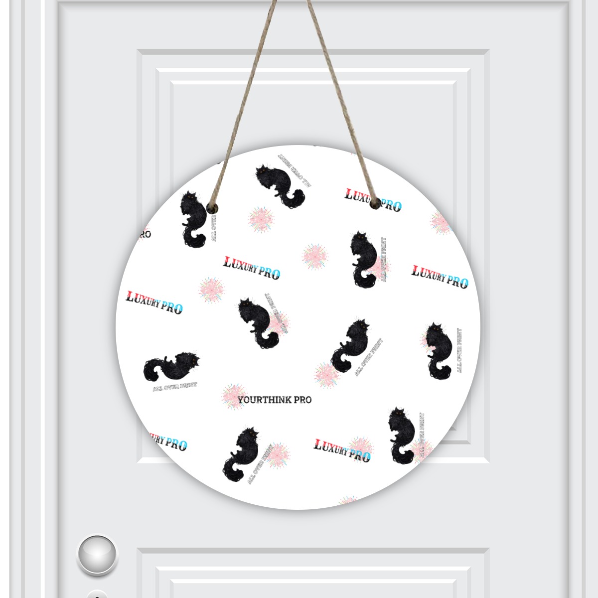 Round House Number Door Hanger