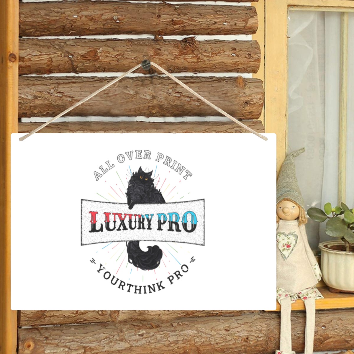 Rectangular House Number Sign | Wooden