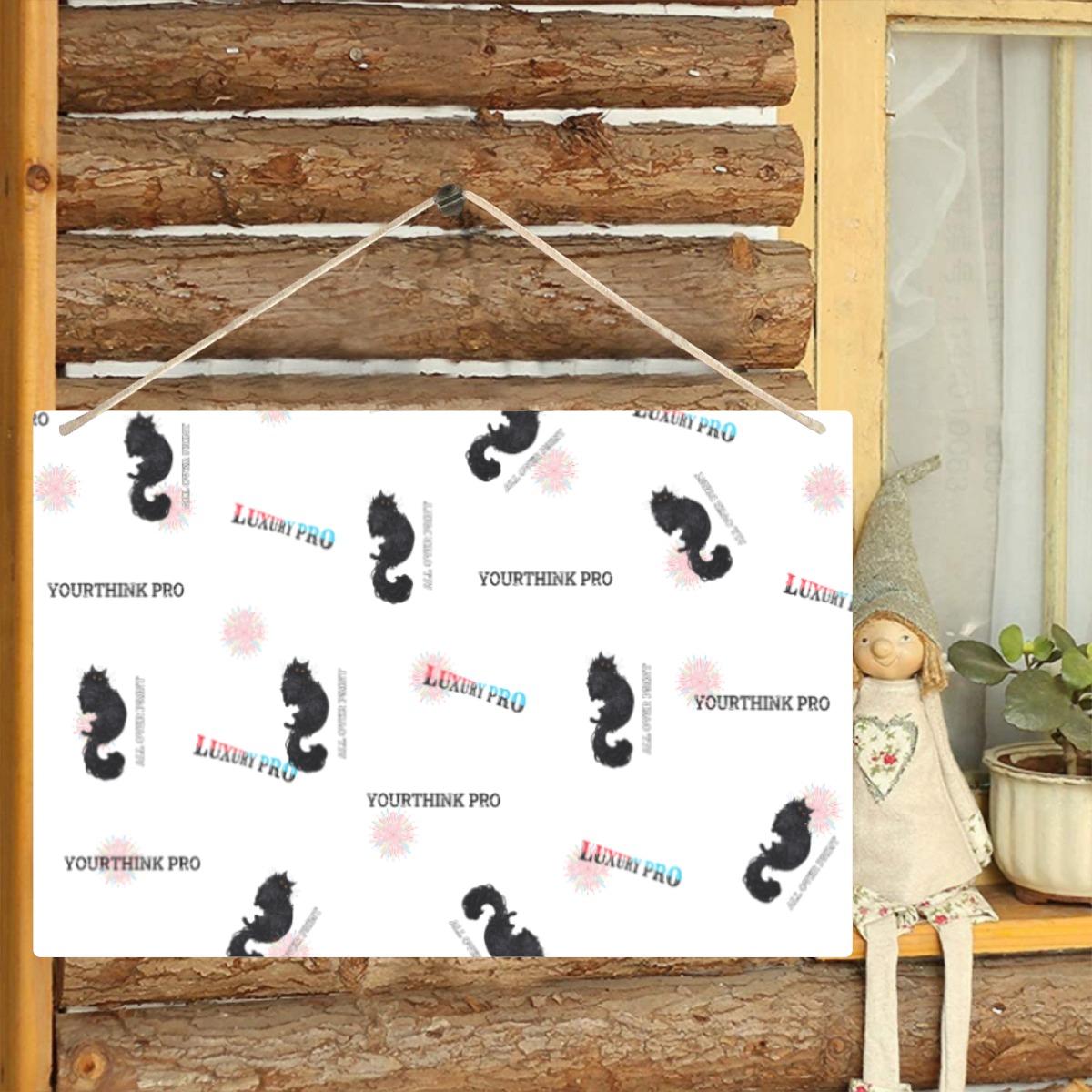 Rectangular House Number Sign | Wooden