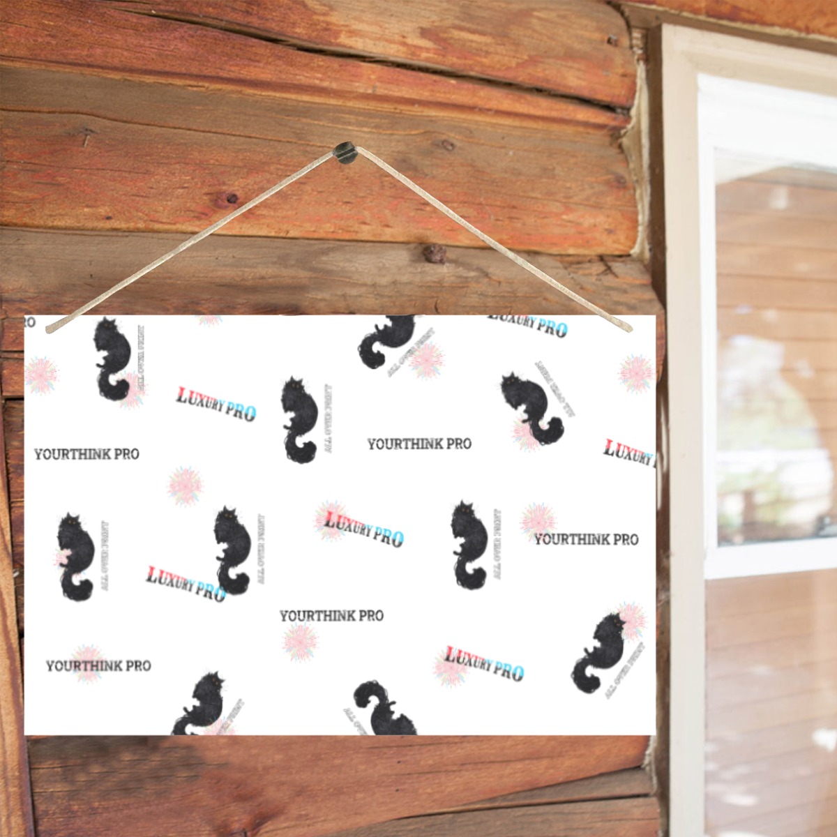 Rectangular House Number Sign | Wooden