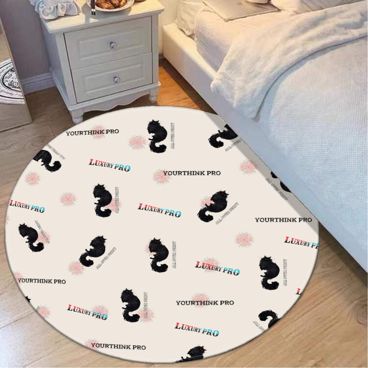 Foldable round mat
