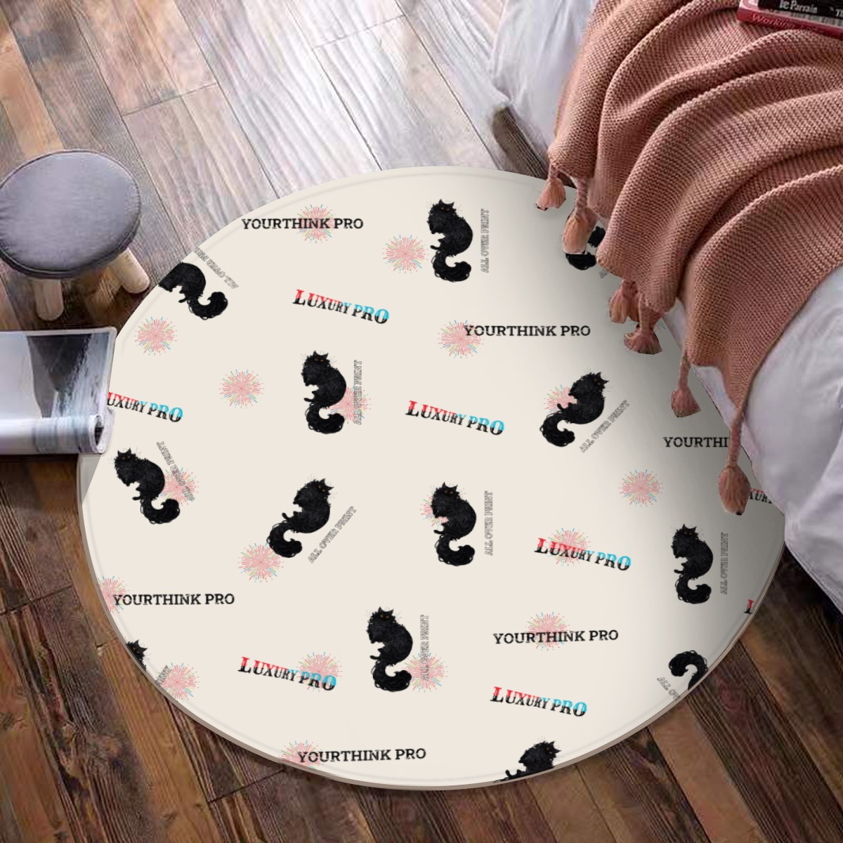 Foldable round mat