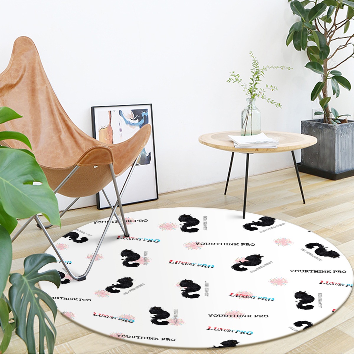 Foldable round mat