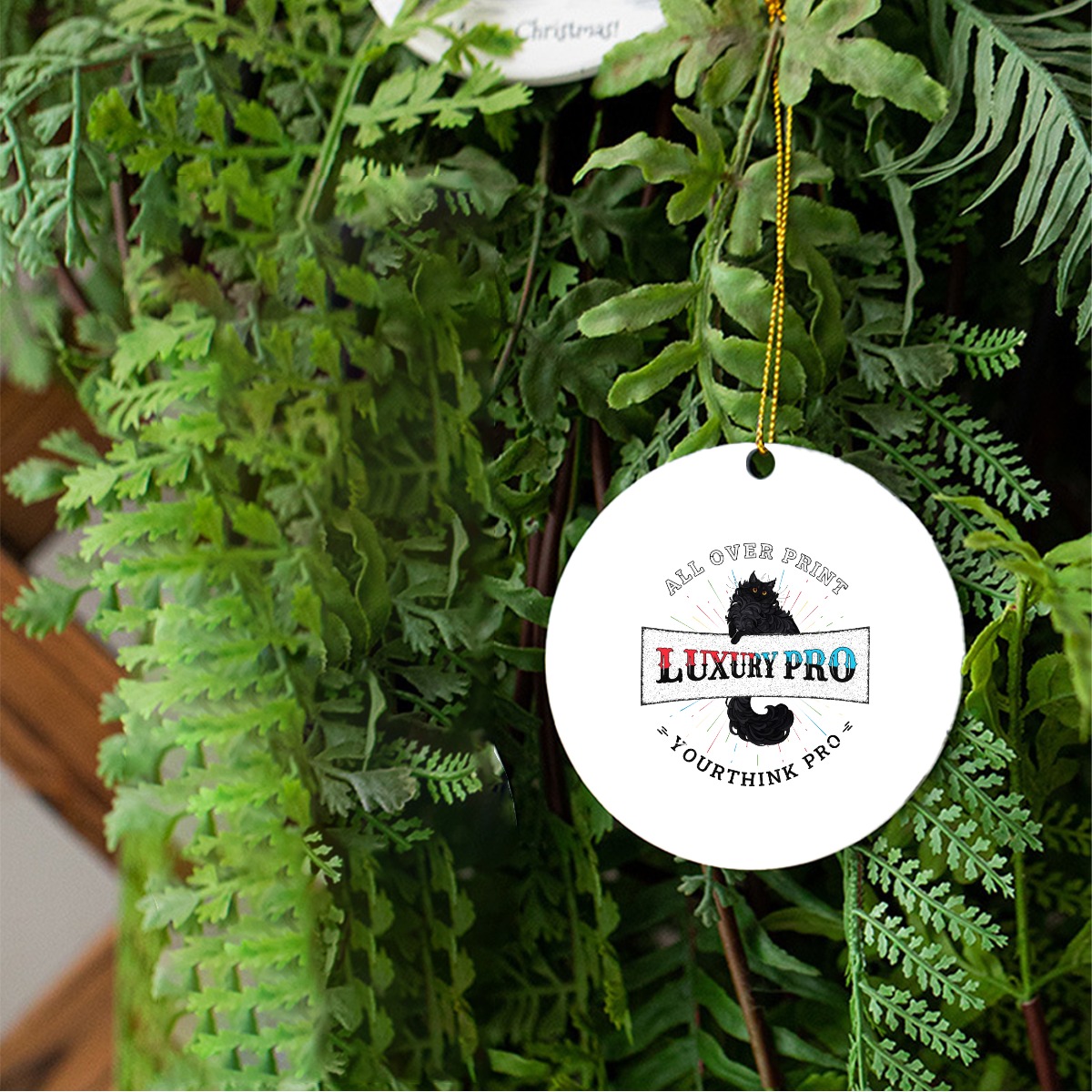 Round Christmas Tree Decoration Ornaments | Wooden