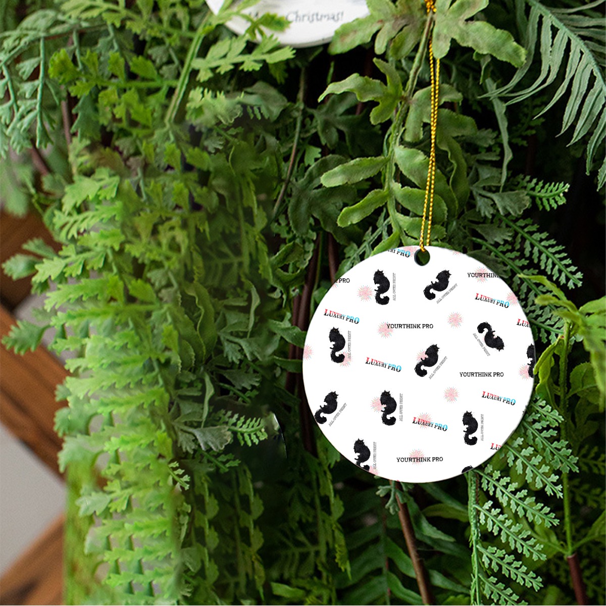 Round Christmas Tree Decoration Ornaments | Wooden