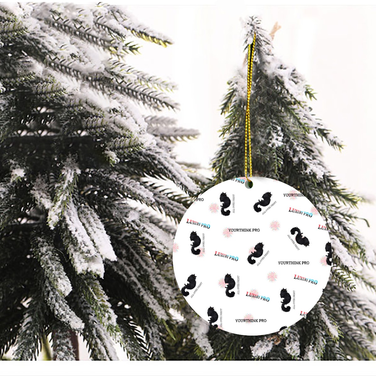 Round Christmas Tree Decoration Ornaments | Wooden