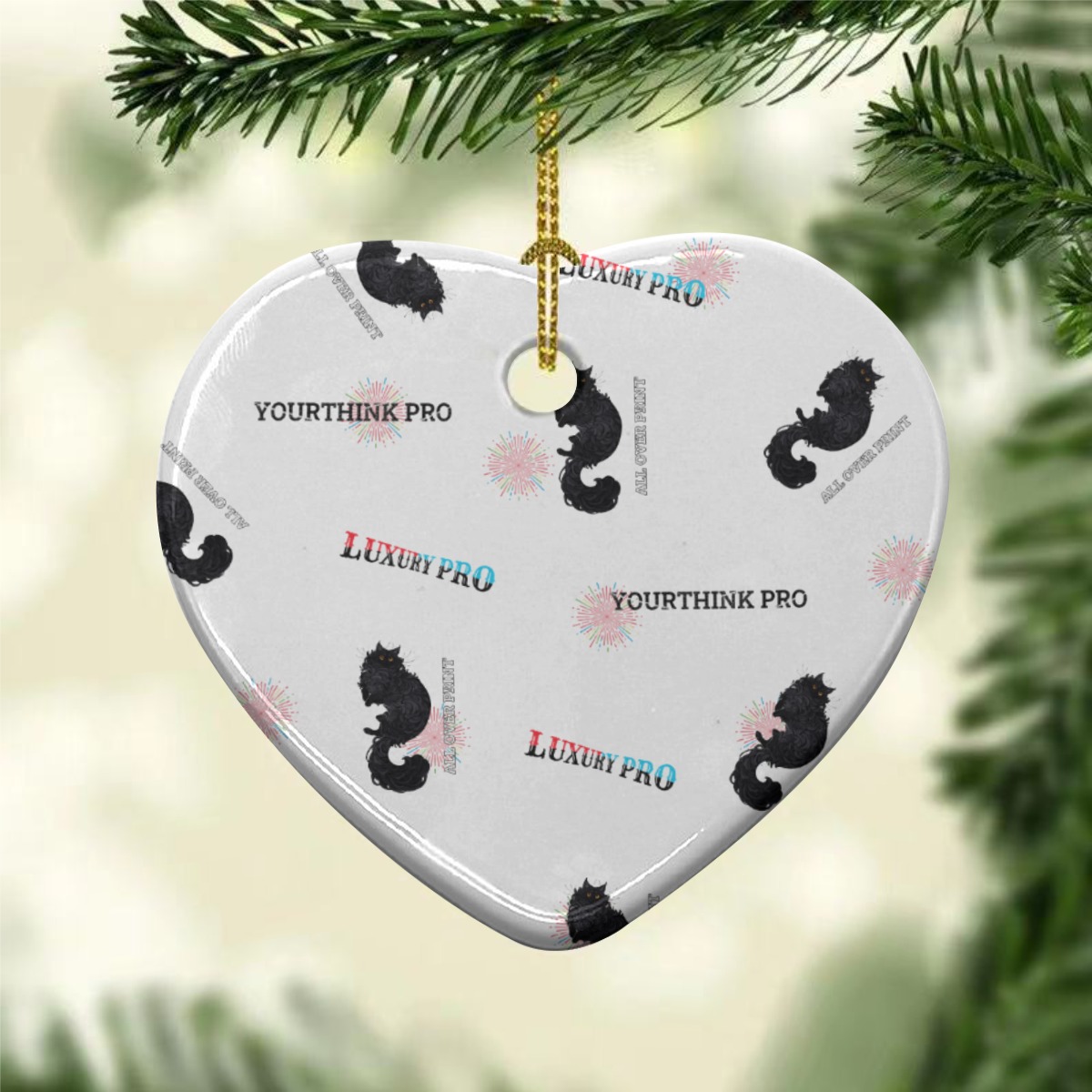 Heart Shaped Christmas Ceramic Decoration Ornaments