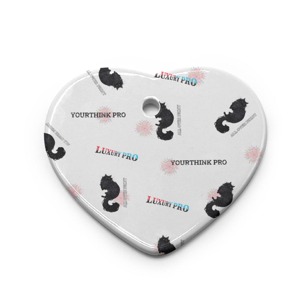 Heart Shaped Christmas Ceramic Decoration Ornaments